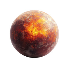Fototapeta premium A distant fiery planet glows with molten passion a cosmic ember in the on transparent background
