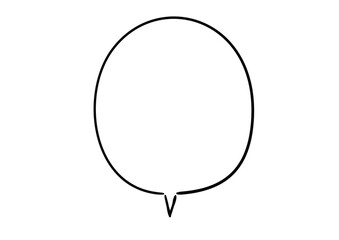 手描き風のふきだし　単品　塗り無し線画