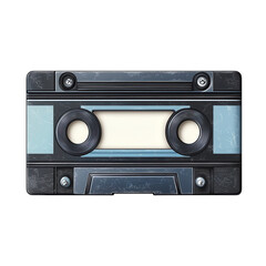 Obraz premium Retro cassette tape symbol of forgotten mixtapes and analog era with on transparent background