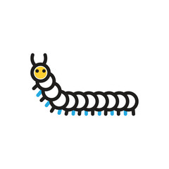 Fototapeta premium Multi color icon for caterpillar