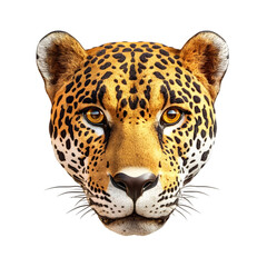 Obraz premium Jaguar Isolated on Transparent Background Wild Big Cat Predator Closeup