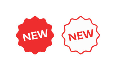 New Badge Vector Icon &ndash; Special Offer Tag | Outline & Filled Transparent Label Design-