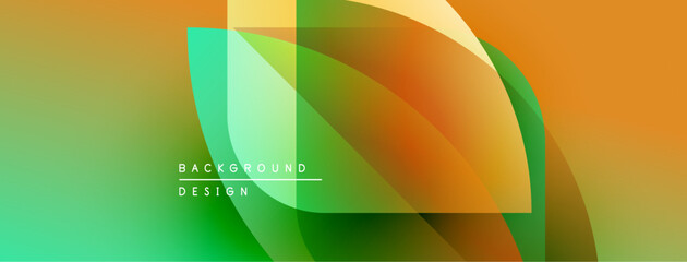 Abstract gradients overlap, creating dynamic visual effect. Bright colors blend smoothly, forming modern background design.