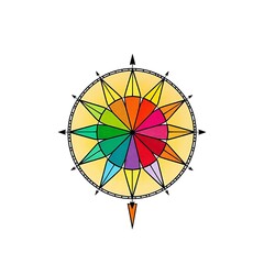 Obraz premium colorful umbrella isolated on white background