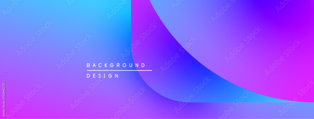 Leinwandbilder Vibrant gradient background design. Blue transitions to purple, creating smooth visual flow. Minimalist text reads background design.