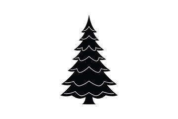 Obraz premium Christmas tree silhouette vector bundle, Christmas tree silhouette 