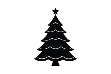 Christmas tree silhouette vector bundle, Christmas tree silhouette 
