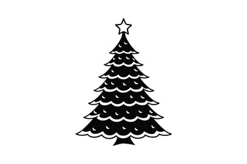 Christmas tree silhouette vector bundle, Christmas tree silhouette 