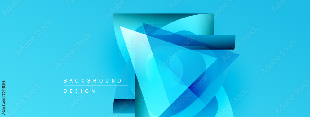 Leinwandbilder abstract blue layers create dynamic visual effect. modern design elements suggest depth, movement, i