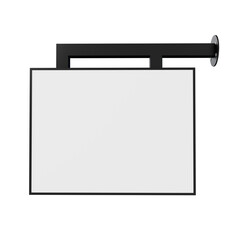 3d render neon box blank. business shop logo mockup concept
