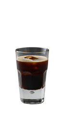 Isolated Cocktail Drink In A Glass With Ice Cubes On Transparent Background