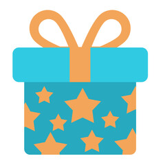 Cute Gift Box With Ribbon Present Celebration Graphic