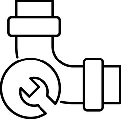 Broken Pipes Editable Stroke for Graphic Design, Web Sites, Cards, Books, Articles