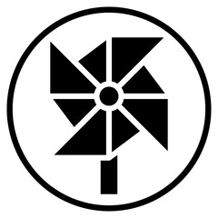 toy windmill glyph icon