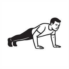 man doing push ups