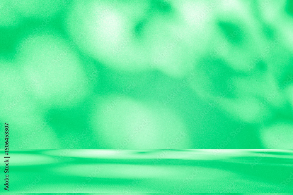 Aufkleber wall interior background, studio and backdrops show products. with leaf shadow from window color gre