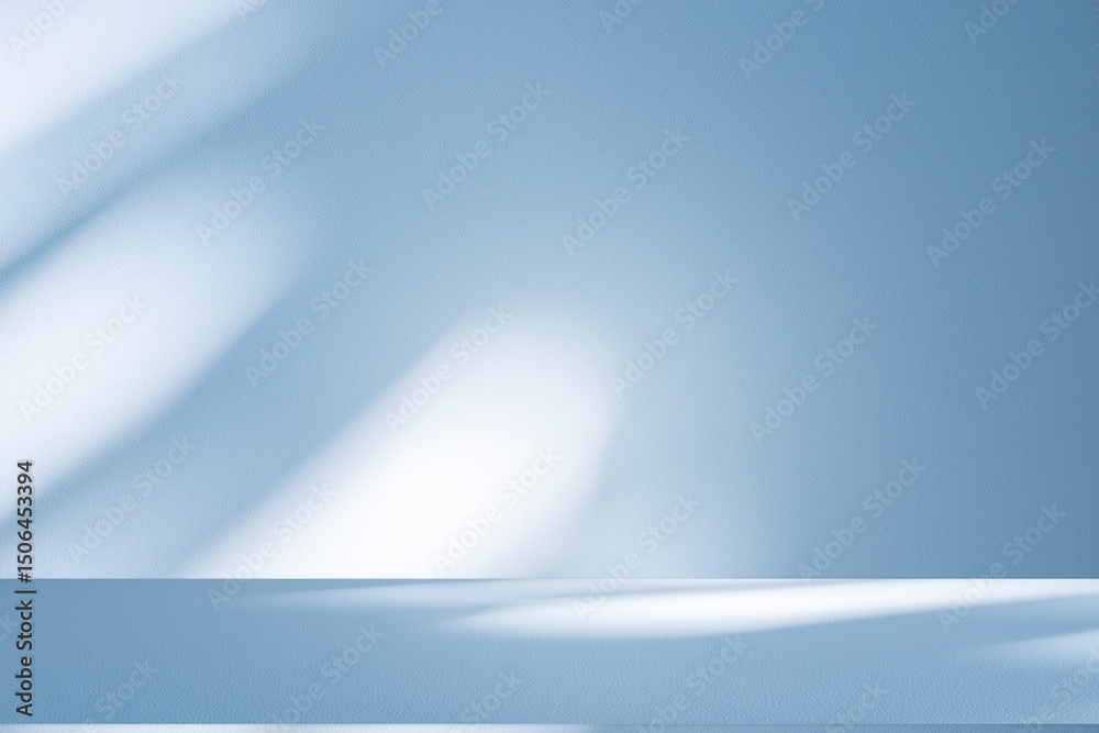 Leinwandbilder wall interior background, studio and backdrops show products. with soft light shadow from window col