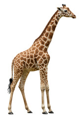 Fototapeta premium Isolated Giraffe Wildlife Tall Neck African Safari Animal Nature