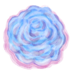 beautiful rosebud, watercolor illustration. hand drawing