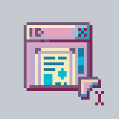 software page dashboard sign in pixel art style