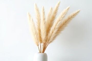 Light Beige Pampas Grass in White Vase - Home Decor Inspiration