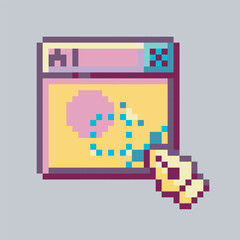 Vector software page sign in pixel art style