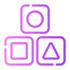 blocks gradient icon