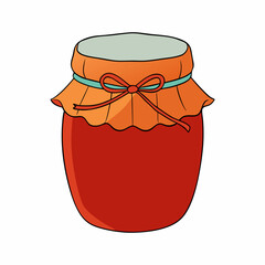 Line Drawing of a Classic Hamburger