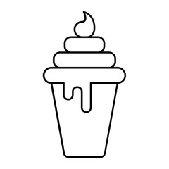 Ice Cream Cup outline icon
