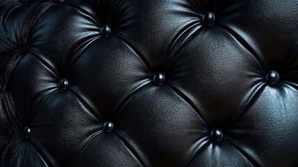 Obraz premium Luxurious Dark Leather with Abstract Curves and Chiaroscuro Lighting Showcasing High Contrast, Textural Details, Minimal Aesthetic, and Moody Visual Drama, 8k Resolution