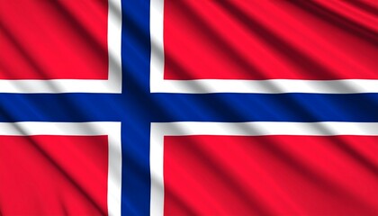 Obraz premium Norway flag background with fluttering texture
