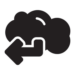 cloud computing glyph icon