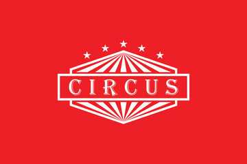 circus logo design. circus logo icon vector illustration silhouette