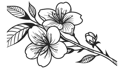 Hand-drawn lily of the valley flower vector illustration for spring vintage floral seamless pattern design