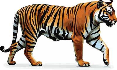 Obraz premium tiger vector illustration