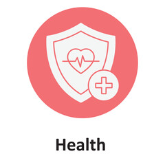 Health insurance :Vector Icon which can easily modify or edit