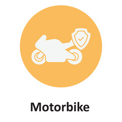 Motorbike insurance :Vector Icon which can easily modify or edit