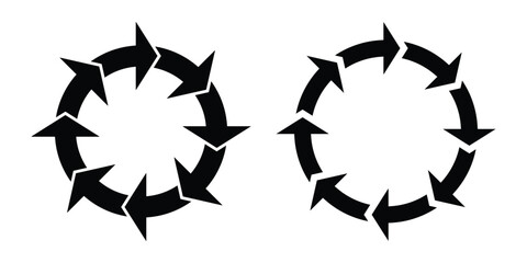 Circular arrow and refresh icons, Circular arrow icons, refresh and reload symbols