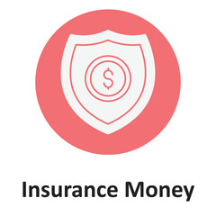 Insurance money :Vector Icon which can easily modify or edit