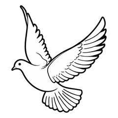 Classic Dove Design Vector Illustration
