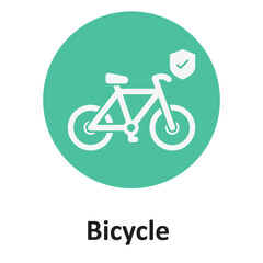 Fototapeta premium Bicycle insurance :Vector Icon which can easily modify or edit