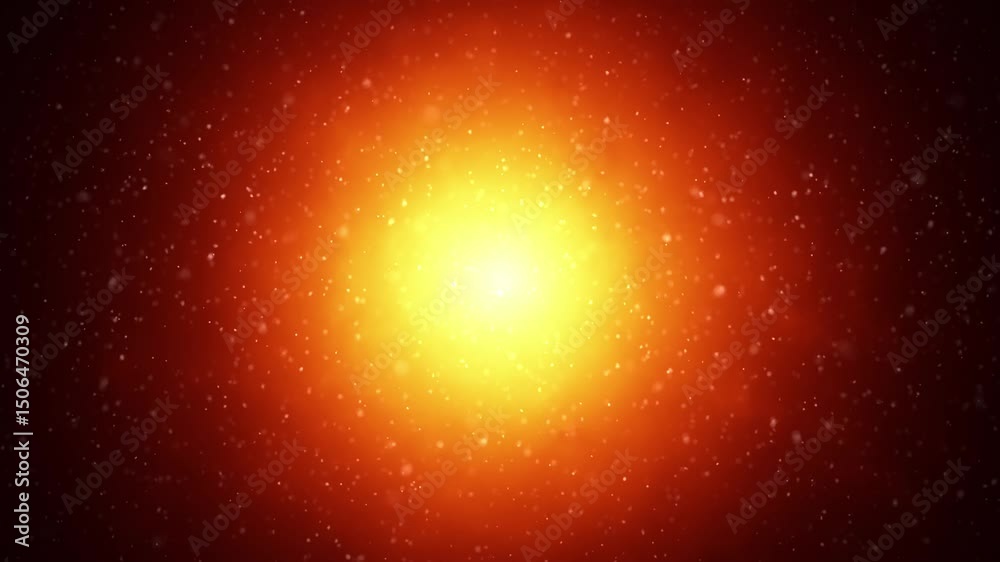 Wall mural abstract glowing fire flames with dust loop animation.