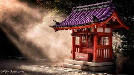 glowing with mystic energy and wrapped in radiant mist