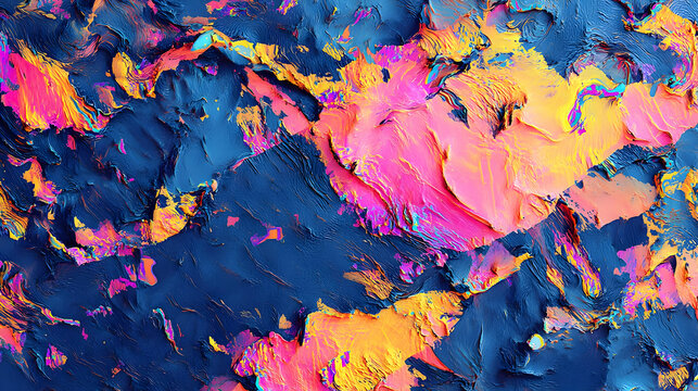 marble texture in bold neon hues with chaotic swirls