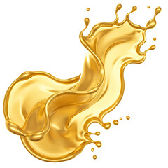Fototapeta premium Realistic Vector Illustration of Flowing Viscous Oil for Culinary Concepts 