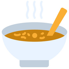 Soup Icon, Flat Design Style Icon, Restaurant Element Icon Collection