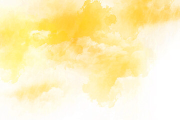 イエローの水彩タッチのアブストラクト　