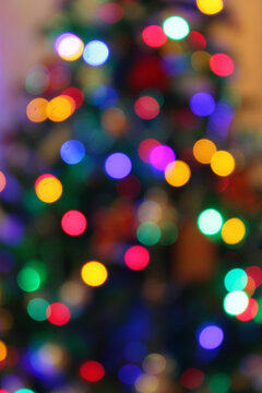 Christmas lights background bokeh abstract