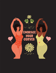 Fitness & Body Positivity t shirt design