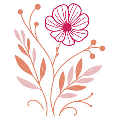 home textile repeat design, flower sketch line art, minimal cotton flower print, abstract fabric texture, one line fashion

